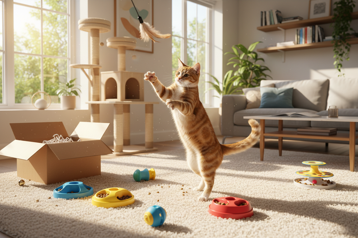 How to Entertain an Indoor Cat at Home (Complete Enrichment Guide)