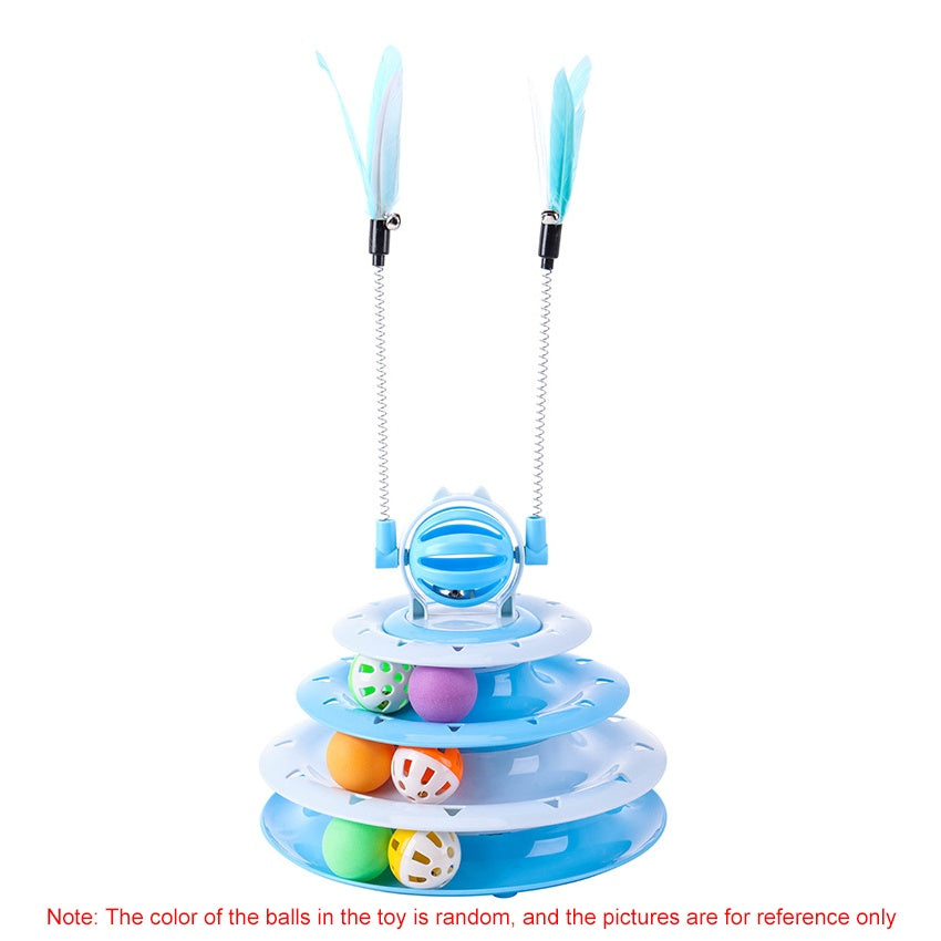 Cat ball puzzle toy displayed indoors