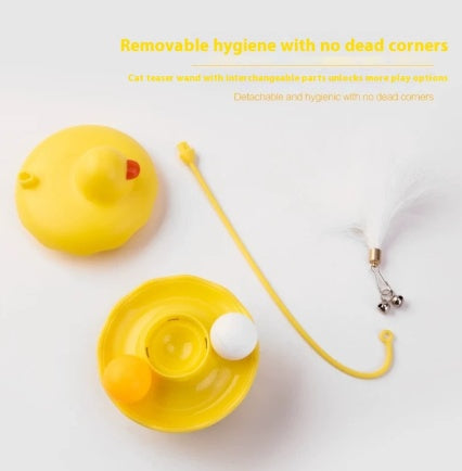 Removable and washable duck cat toy for daily play