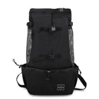 Double shoulder strap design on dog carrier backpack