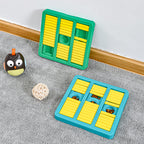 Sliding compartments dog puzzle toy material detail