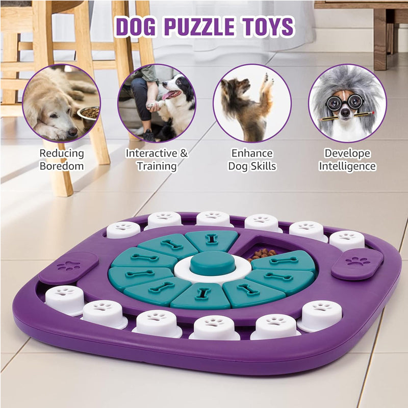 interactive treat puzzle dog toy for supervised play