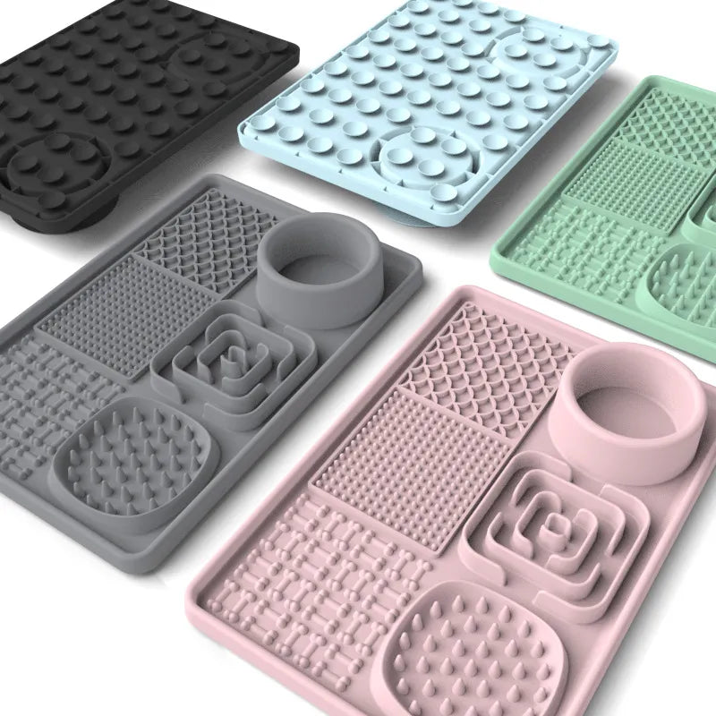 Silicone Dog Slow Feeder & Calming Lick Mat – Anxiety Relief & Digestion Support