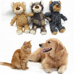 Plush squeaky toy for dogs and cats on white background