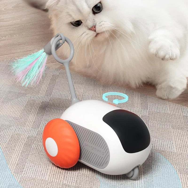 Remote Control Interactive Cat Car Toy – USB Rechargeable Smart Moving Cat Toy