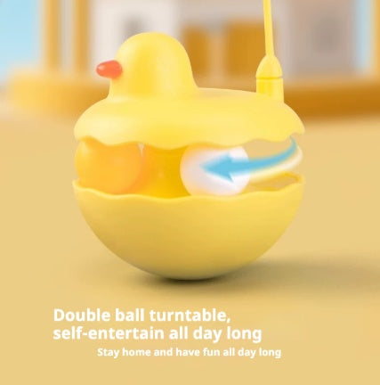 Duck shape interactive cat toy stick for kittens and cats
