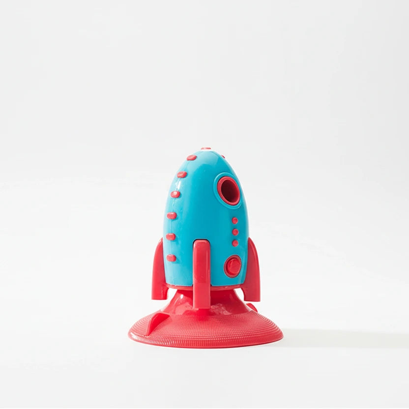 Rocket dog toy with food dispenser