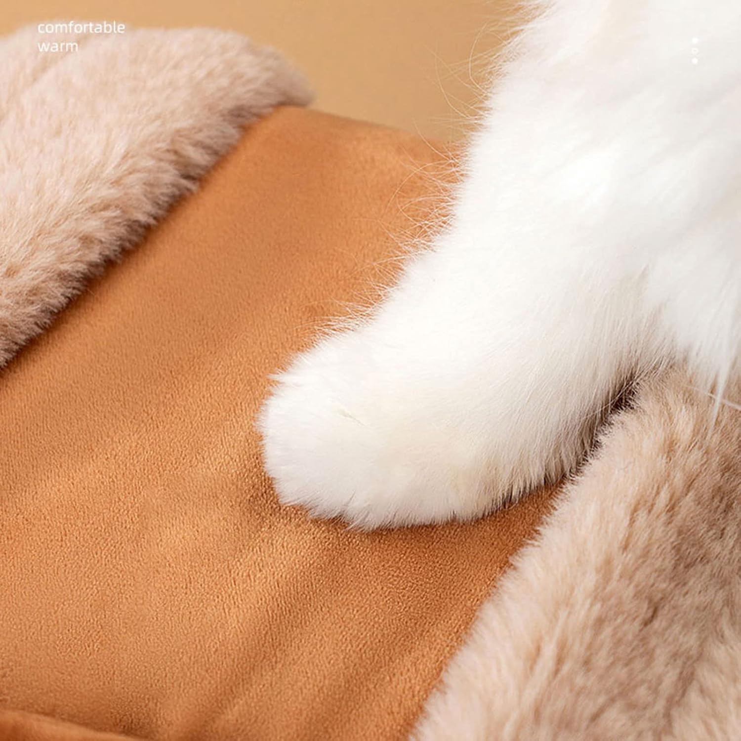 Front view of dog backpack carrier showing plush lining