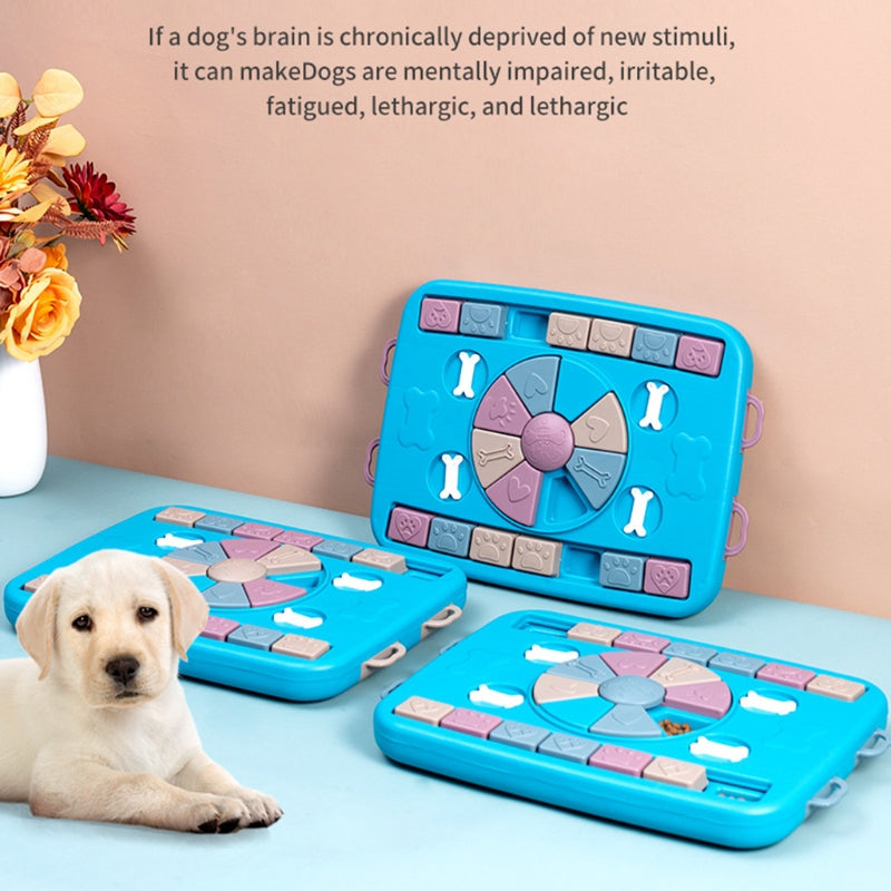 interactive slow feeding dog puzzle toy
