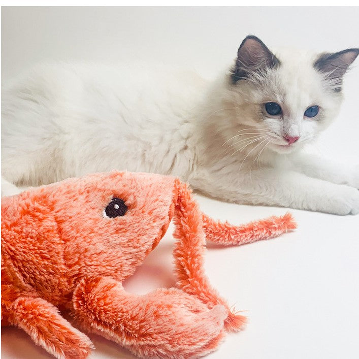 Interactive Jumping Shrimp Cat Toy – USB Rechargeable Moving Cat Toy for Indoor Cats