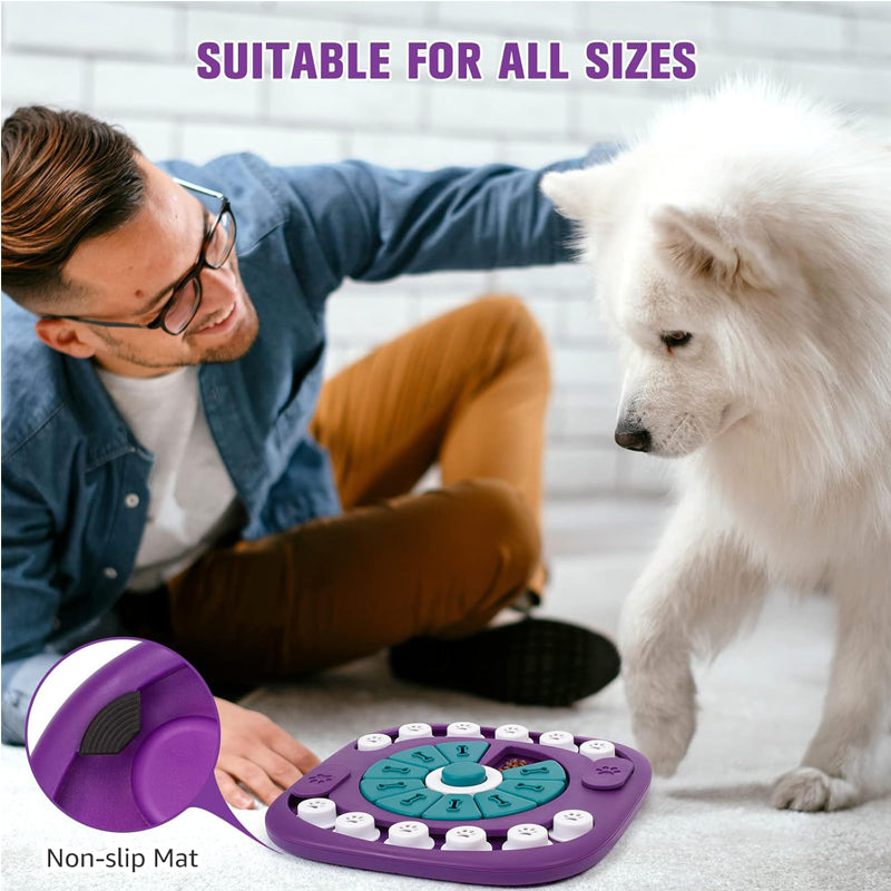 dog enrichment puzzle toy with anti slip base