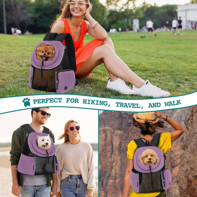 Dog carrier backpack showing two shoulder strap design