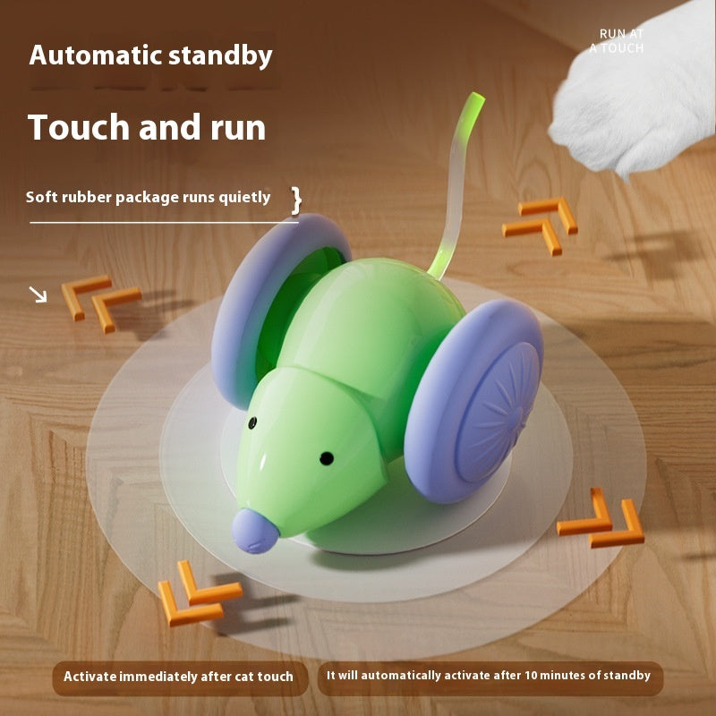Interactive Electric Mouse Cat Toy – Automatic Smart Car with Obstacle Avoidance for Indoor Cats