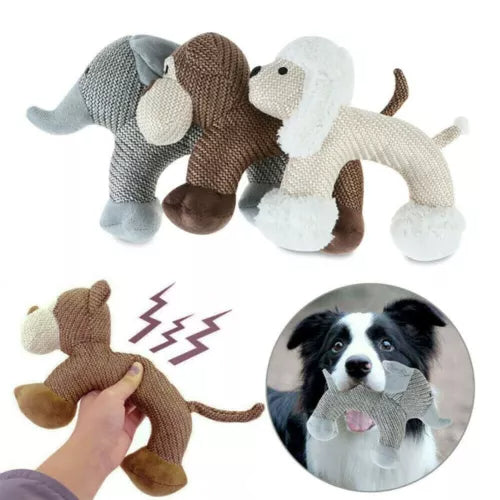 Squeaky duck dog toy for interactive play