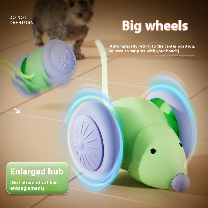 Interactive Electric Mouse Cat Toy – Automatic Smart Car with Obstacle Avoidance for Indoor Cats