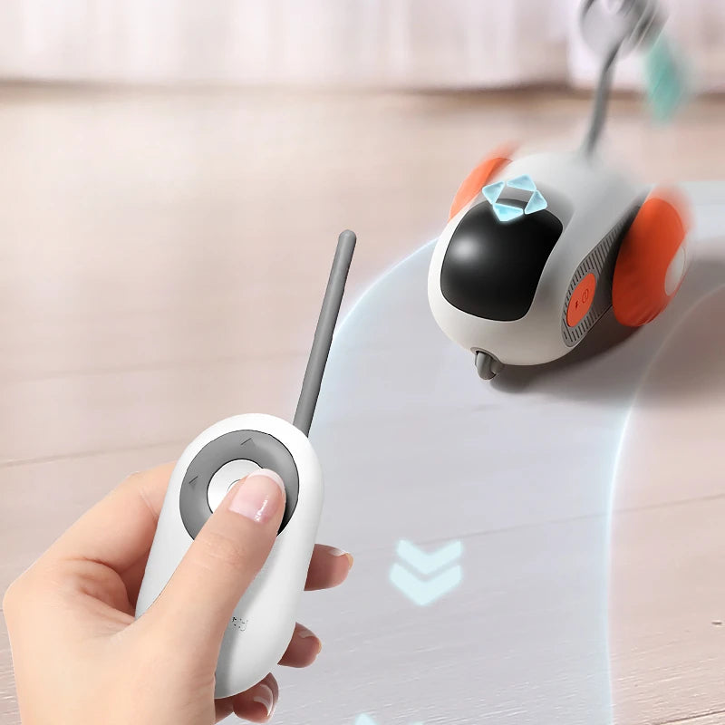 Remote Control Interactive Cat Car Toy – USB Rechargeable Smart Moving Cat Toy