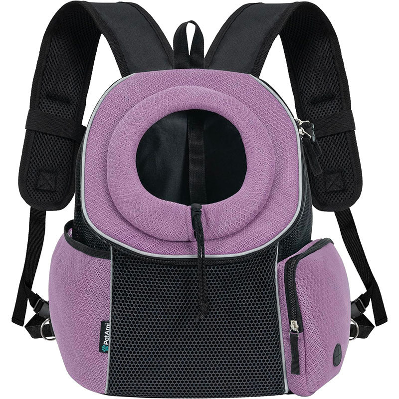 Dog carrier backpack for small dogs on white background