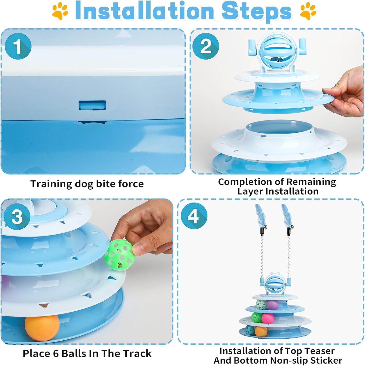 Cat ball puzzle toy close up of rolling ball tracks