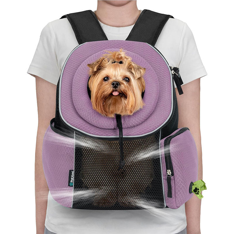 Dog carrier backpack interior space shown without pet
