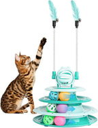 Cat ball puzzle toy displaying rolling ball inside track
